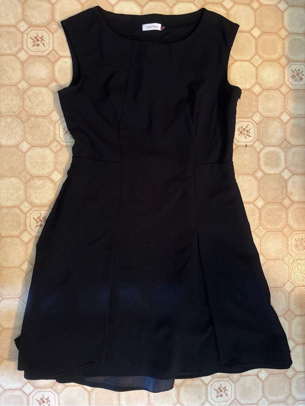 Calvin Klein Black Sleeveless Fit-and-Flare Dress